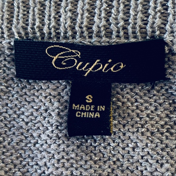 Gray Cupio Sweater with Shimmer SZ S - Picture 5 of 11